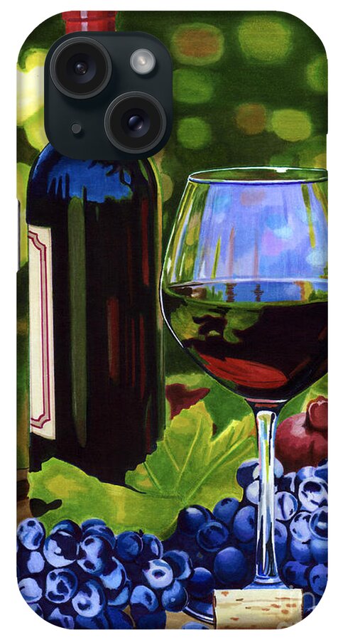 Wine iPhone Case featuring the drawing Vino by Cory Still