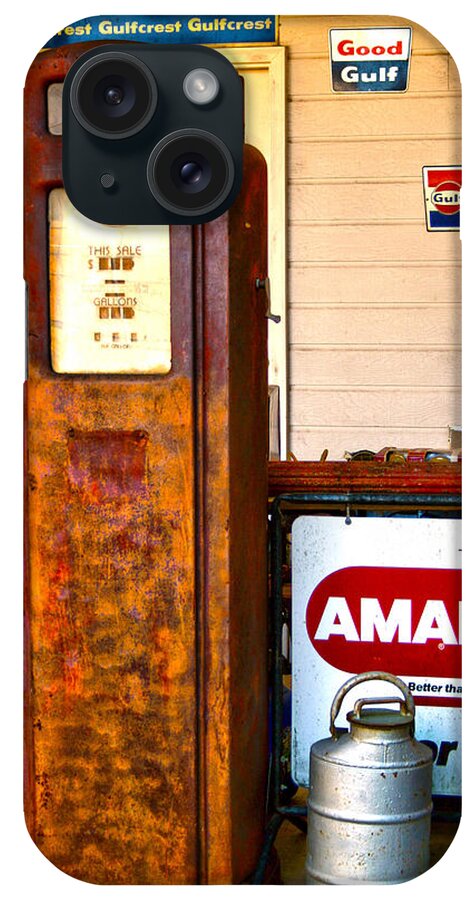 Gas Pump iPhone Case featuring the photograph Vintage Bassett Gas Pump  by Lesa Fine