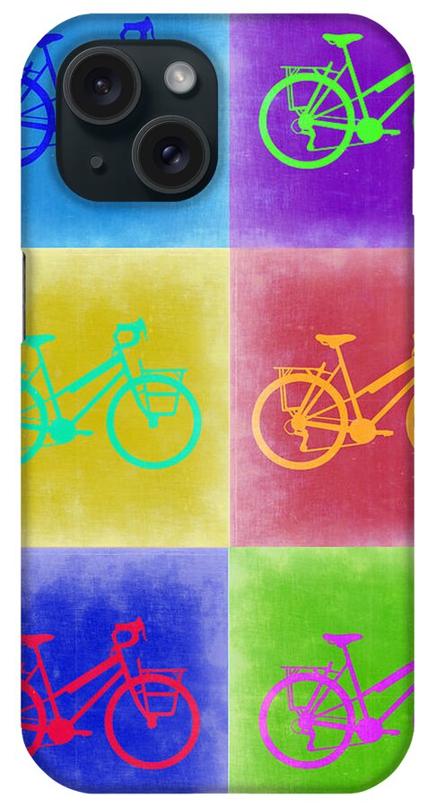 Vintage Bicycle iPhone Case featuring the painting Vintage Bicycle Pop Art 2 by Naxart Studio