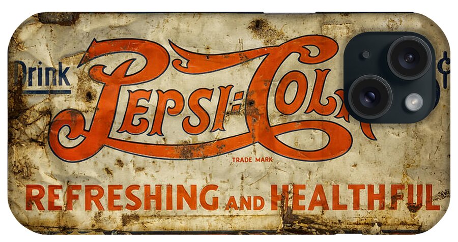 Vintage iPhone Case featuring the photograph Vintage Drink Pepsi Cola 5 cents DSC07157 by Greg Kluempers