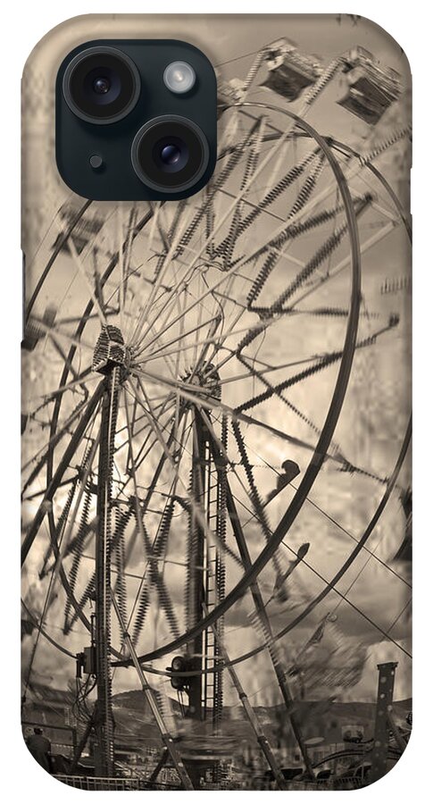 Ferris Wheel iPhone Case featuring the photograph Vintage Ferris Wheel by Theresa Tahara