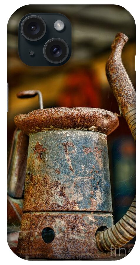 Paul Ward iPhone Case featuring the photograph Vintage Garage Oil Can by Paul Ward