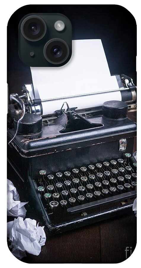 Typewriter iPhone Case featuring the photograph Vintage Manual Typewriter by Edward Fielding