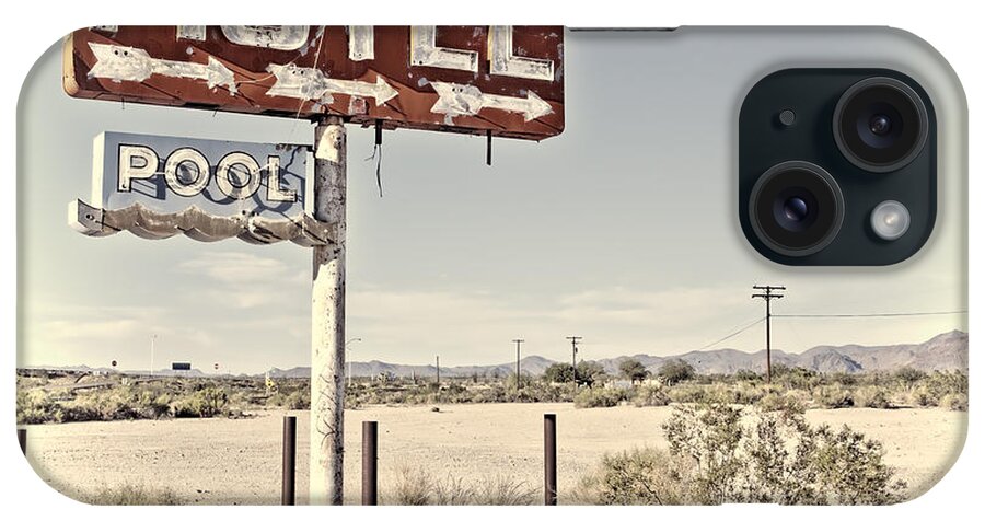 Photography iPhone Case featuring the photograph Vintage Motel Pool Sign by Gigi Ebert