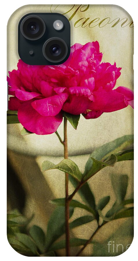 Plant iPhone Case featuring the photograph Vintage Peony by Mary Jane Armstrong