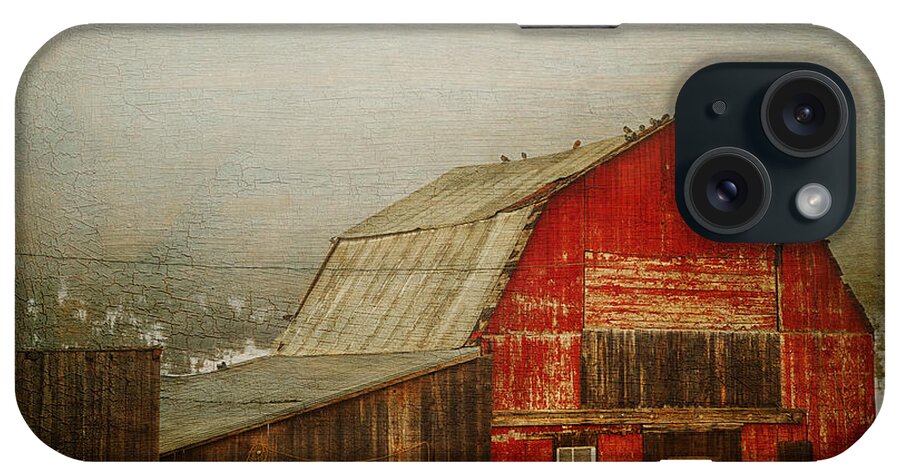 Barn iPhone Case featuring the photograph Vintage Red Barn by Theresa Tahara