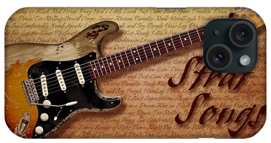 Fender Stratocaster iPhone Case featuring the photograph Vintage Strat Songs by WB Johnston