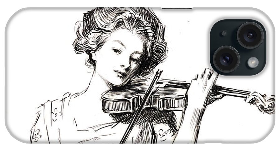 Violinist 1910 iPhone Case featuring the photograph Violinist 1910 by Padre Art