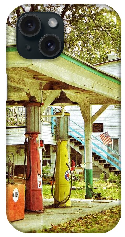 Visible Gas Pumps iPhone Case featuring the photograph Visible Gas Pumps by Jean Goodwin Brooks