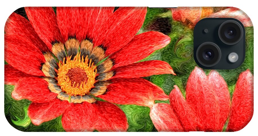 African Daisies iPhone Case featuring the photograph Vivid Orange African Daisy Digital Oil Painting by Beverly Claire Kaiya