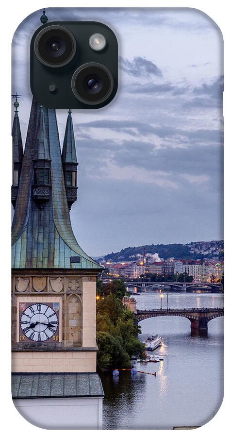 Sun iPhone Case featuring the photograph Vltava river in Prague by Pablo Lopez