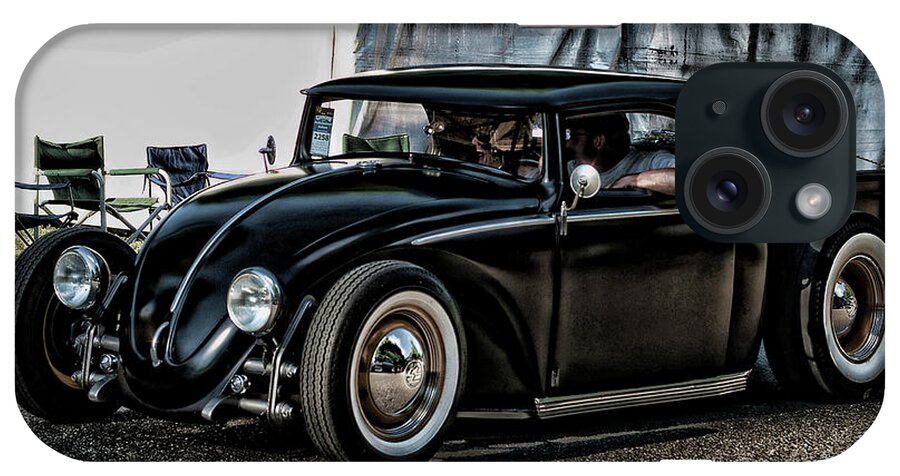 Black iPhone Case featuring the photograph VW Bug by Ron Roberts