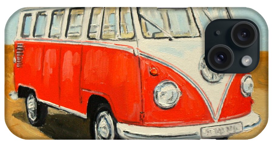 Volkswagen iPhone Case featuring the painting VW Transporter T1 by Luke Karcz