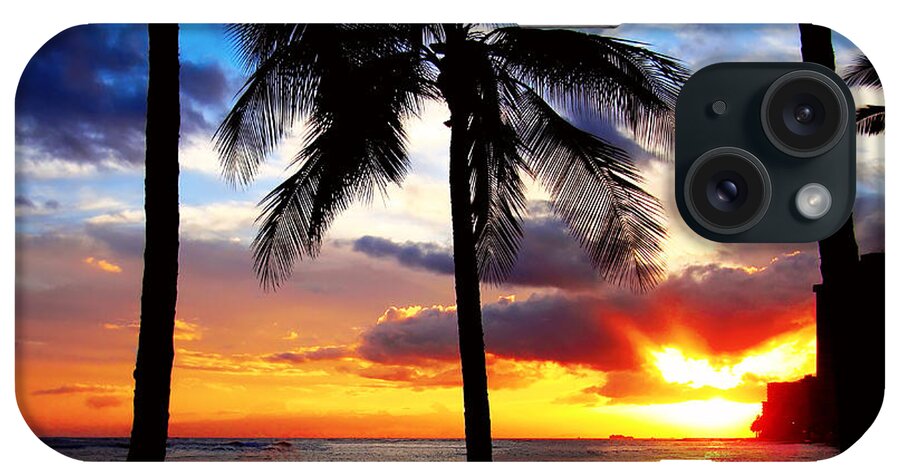 Waikiki iPhone Case featuring the photograph Waikiki Sunset by Kara Stewart
