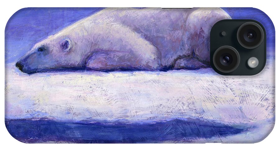 Polar Bear iPhone Case featuring the painting Waiting by Billie Colson