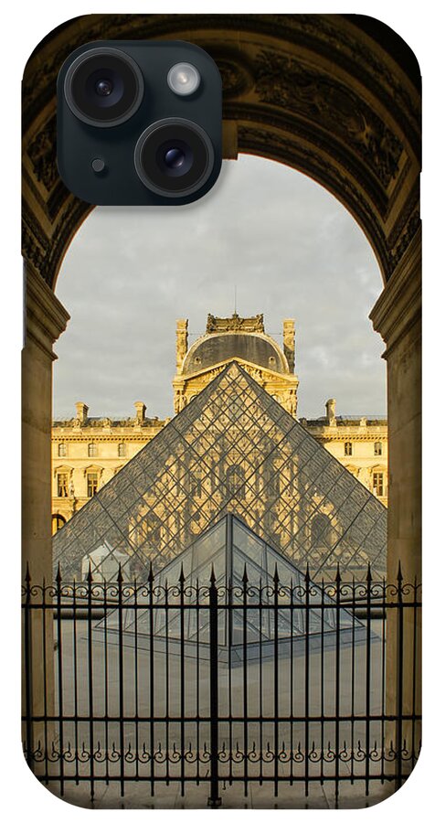 Paris iPhone Case featuring the photograph Waiting for the Louvre to Open by Georgia Mizuleva