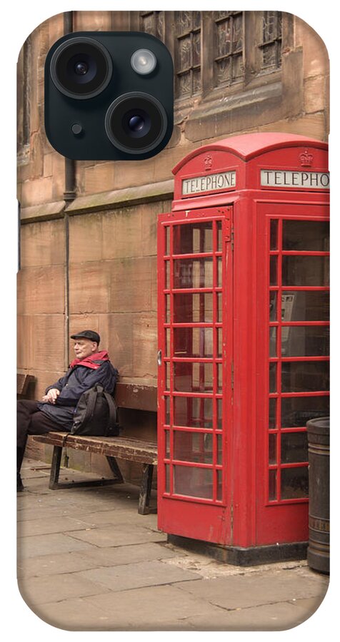 Telephone Booth iPhone Case featuring the photograph Waiting on a Call by Mike McGlothlen