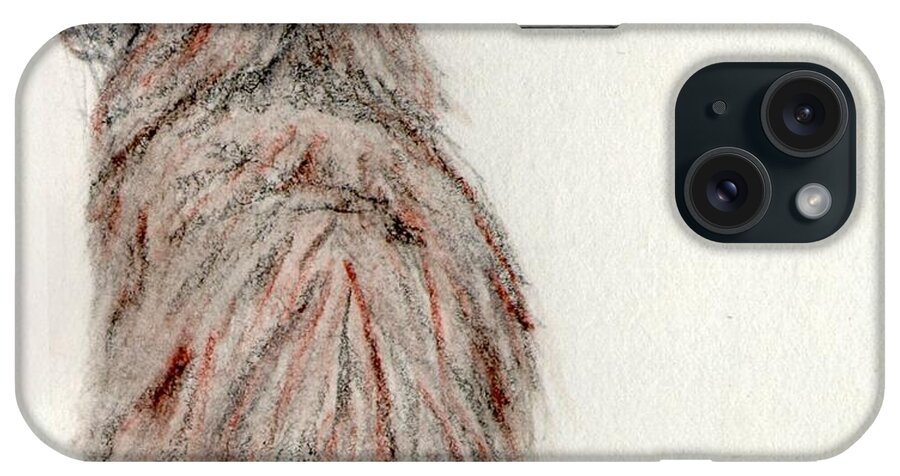 Cat iPhone Case featuring the painting Waiting by Stephanie Grant