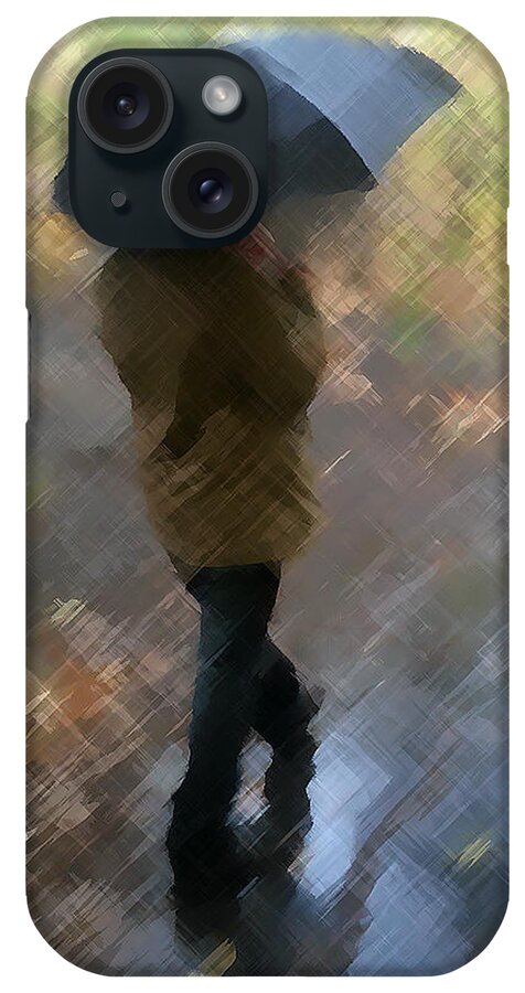 Umbrella iPhone Case featuring the photograph Walk In The Park by Charlie Cliques