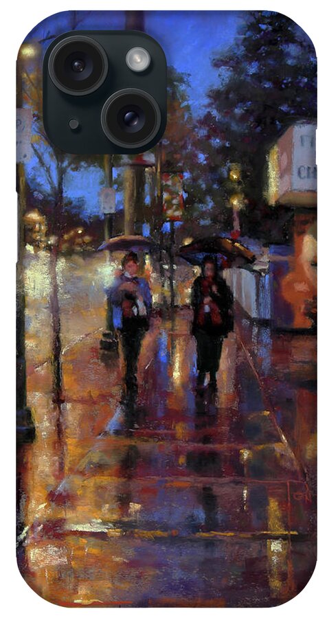 Fort Langley iPhone Case featuring the painting Walkin' in the Rain by Dianna Ponting
