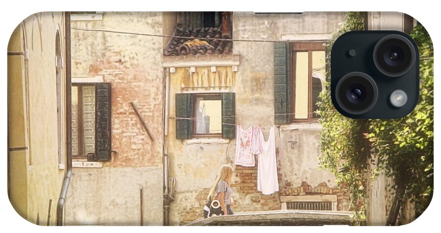 Photography iPhone Case featuring the photograph Walking in Venice by Nicola Nobile