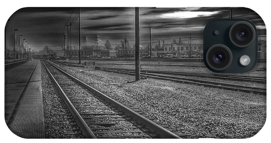 Painterly Photography iPhone Case featuring the photograph Walking the Rails by Bill Owen