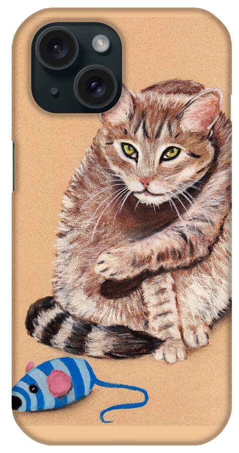 Cat iPhone Case featuring the painting Want to Play by Anastasiya Malakhova