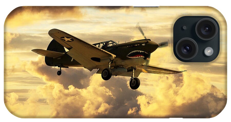 P40 iPhone Case featuring the digital art Warhawk by Airpower Art