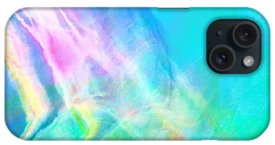 Abstract Art iPhone Case featuring the painting Warm Seas- Abstract Art by Jaison Cianelli