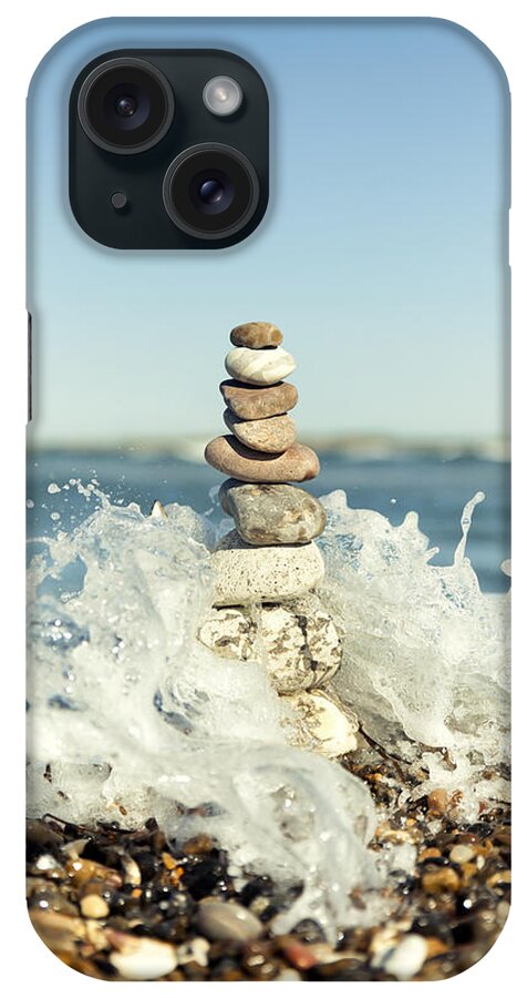 Stones iPhone Case featuring the photograph Beach stones by Mike Santis