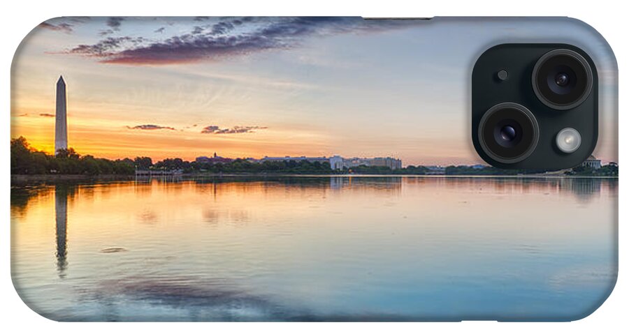 Tidal Basin iPhone Case featuring the photograph Washington DC Panorama by Sebastian Musial