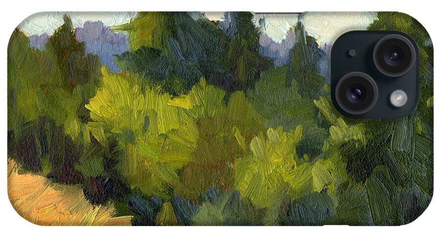 Washington iPhone Case featuring the painting Washington Evergreens by Diane McClary