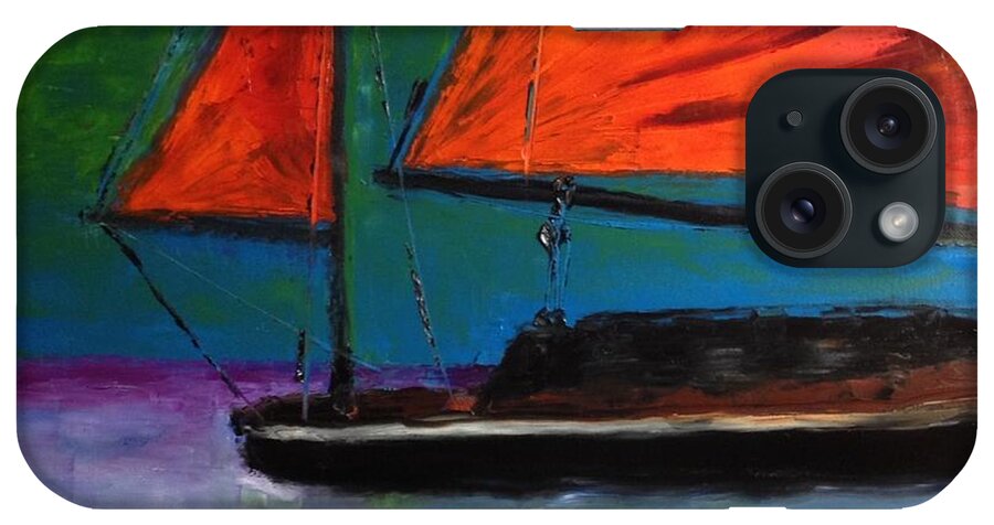 Schooner iPhone Case featuring the painting Wasted Paint 2 by Stan Tenney