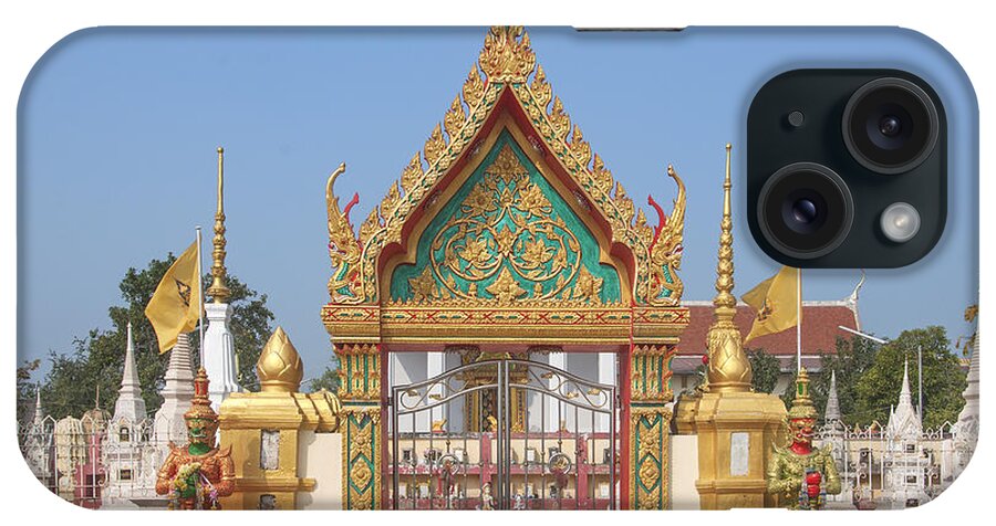 Scenic iPhone Case featuring the photograph Wat Kampaeng Phra Ubosot Gate DTHA0141 by Gerry Gantt