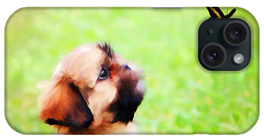 Adorable iPhone Case featuring the photograph Watching Butterflies by Darren Fisher