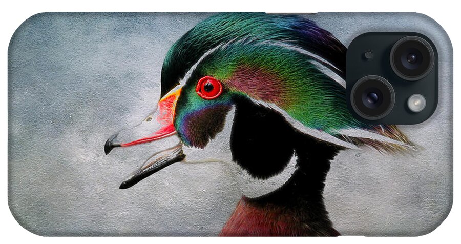 Drakes iPhone Case featuring the photograph Water Color Wood Duck by Steve McKinzie