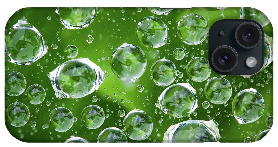 Environmental Conservation iPhone Case featuring the photograph Water Droplets by Hudiemm