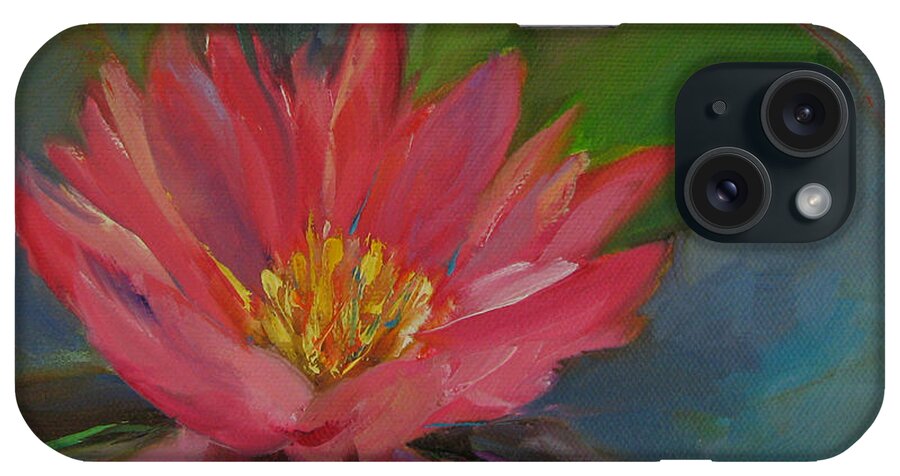 Floral iPhone Case featuring the painting Water Lily II by Vicki Brevell