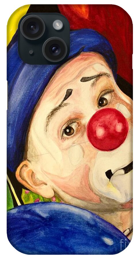 Sean Carlock iPhone Case featuring the painting Watercolor Clown #5 Sean Carlock by Patty Vicknair