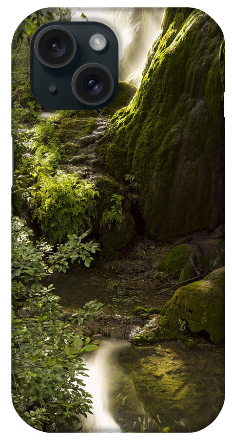 Gorman Falls iPhone Case featuring the photograph Waterfall Of Light by Jonathan Davison