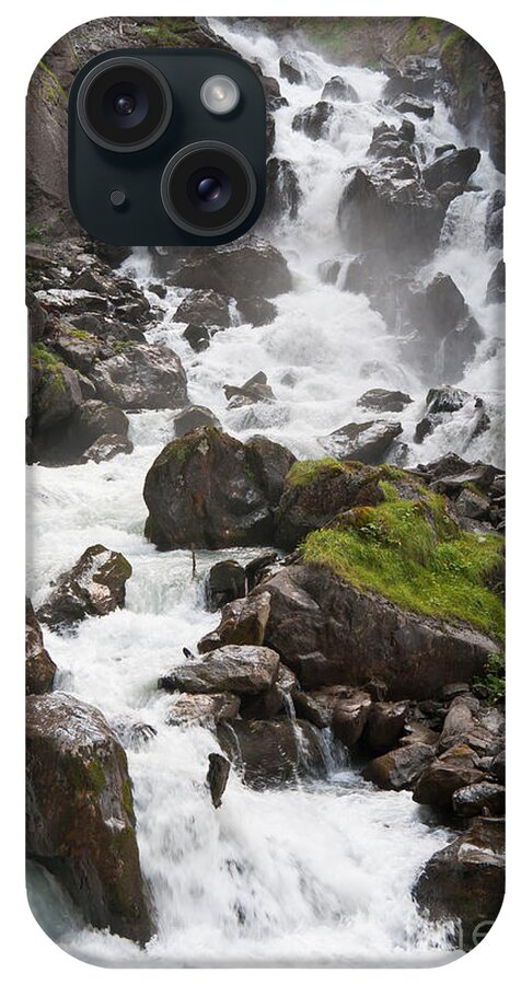 Beauty iPhone Case featuring the photograph waterfalls in Pre Saint Didier by Antonio Scarpi