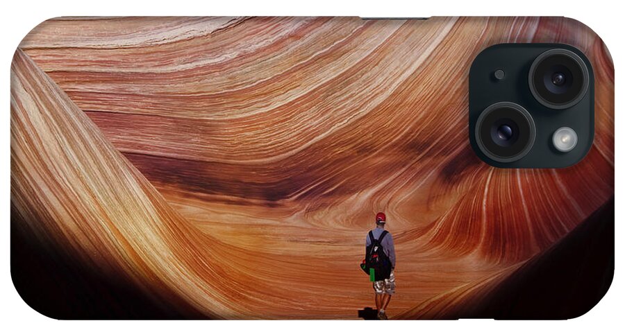 Slot Canyons iPhone Case featuring the digital art Wave6 by Angelika Drake