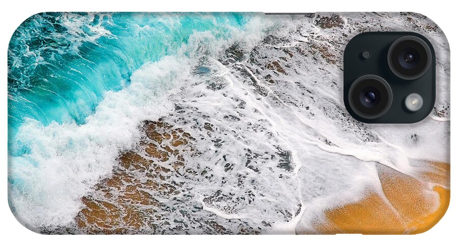 Waves iPhone Case featuring the photograph Waves abstract by Silvia Ganora