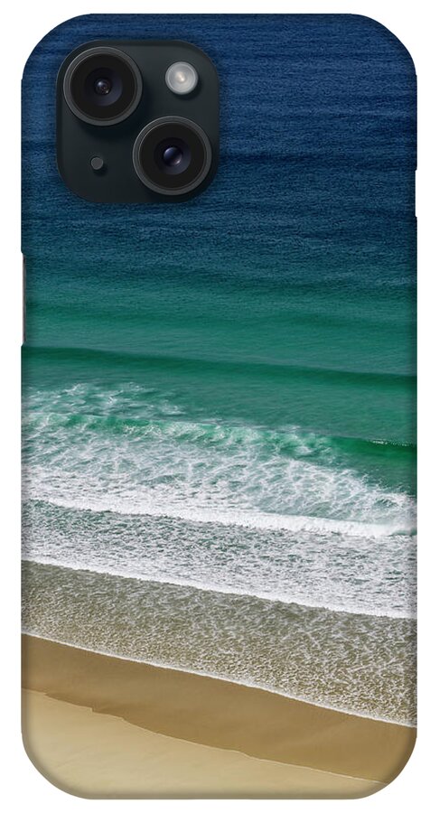 Water's Edge iPhone Case featuring the photograph Waves Gently Breaking Ashore On A Sandy by Doug Armand