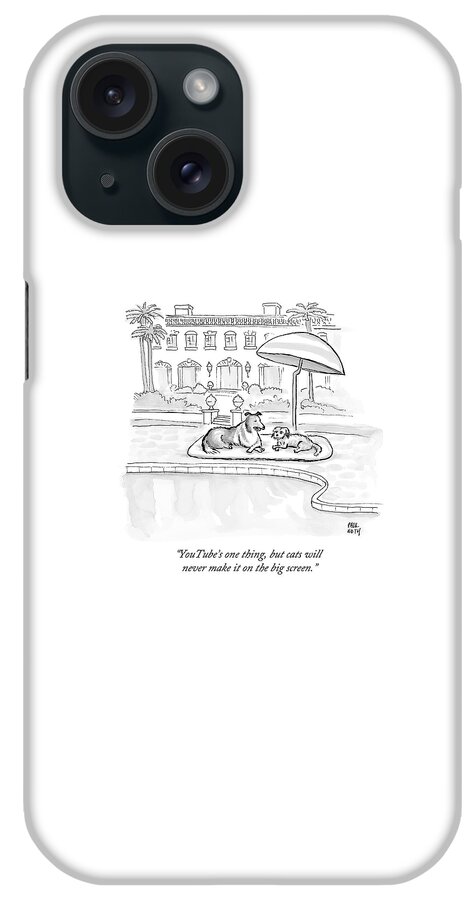 Wealthy Dogs Discuss Cats In Hollywood iPhone Case