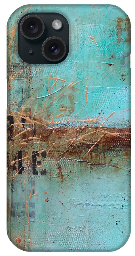 Mixed Media iPhone Case featuring the painting Weathered # 10 by Lauren Petit
