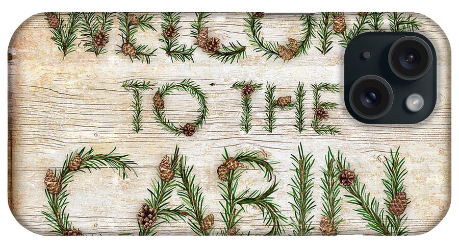 Lucia Guarnotta iPhone Case featuring the painting Welcome to the cabin by JQ Licensing