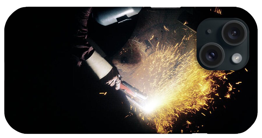 Welding Torch iPhone Case featuring the photograph Welder by Ton Kinsbergen/science Photo Library