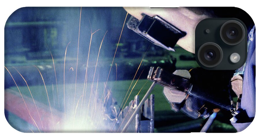 Welder iPhone Case featuring the photograph Welding by Steve Allen/science Photo Library