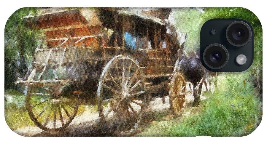 Stage Coach iPhone Case featuring the photograph West Away by Barbara R MacPhail